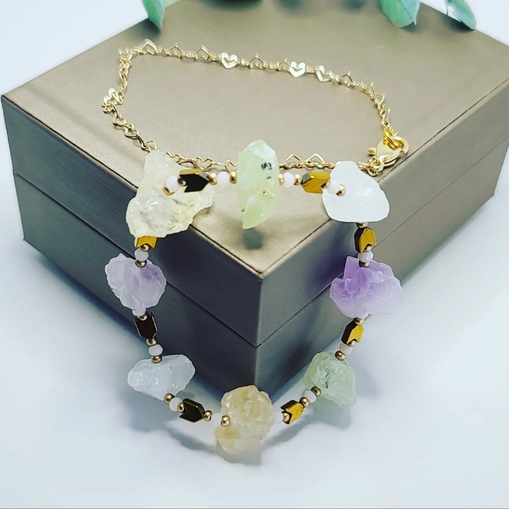 Mix Raw Crystals set of 2 bracelets